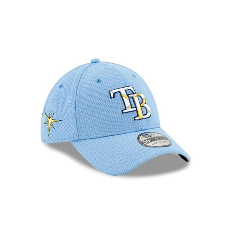 MLB Tampa Bay Rays Batting Practice 39Thirty Stretch Fit (WUK9982) - Blue New Era Caps